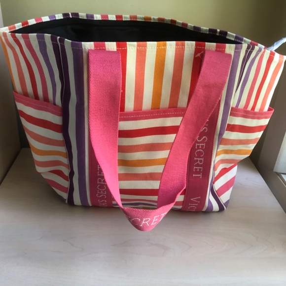 New Michael Kors Soft Pink Crossbody & Colorful Striped VS Zippered Tote - Picture 7 of 14